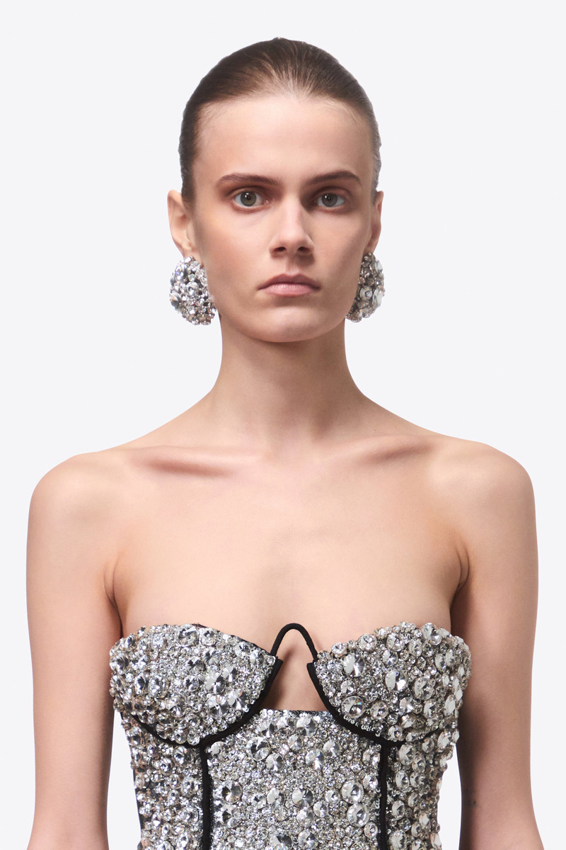 AREA CRYSTAL CLUSTER EARRINGS outlook