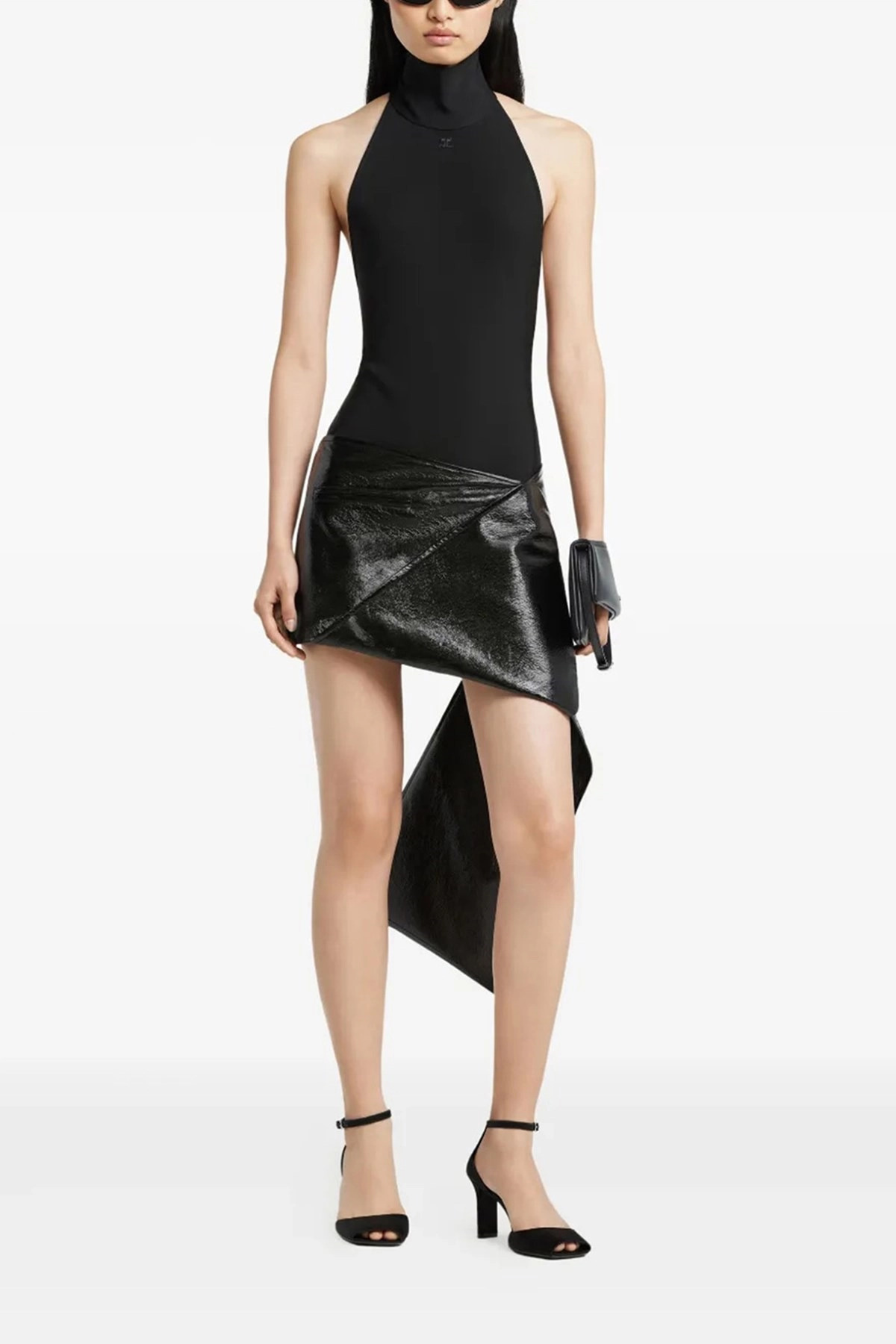 'Fold Vinyl Mini' skirt - 2