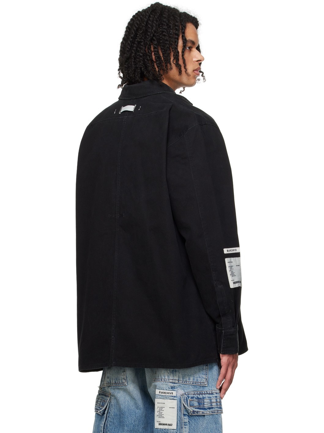 Black Oversized Long Sleeve Shirt - 3