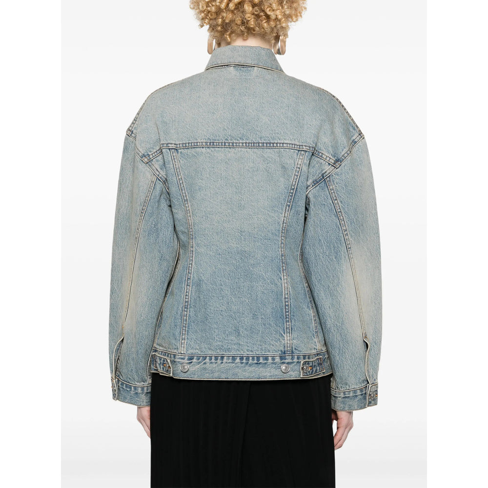 Balenciaga Blue Jackets - Denim Jackets Women - 3