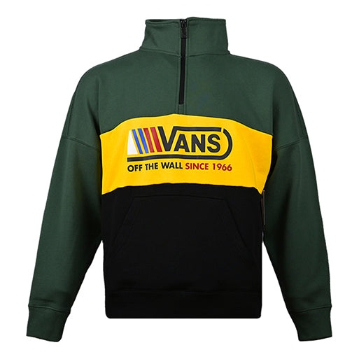 Vans Stitching Pullover Sweater Men Green VN0A4UROEEI - 1