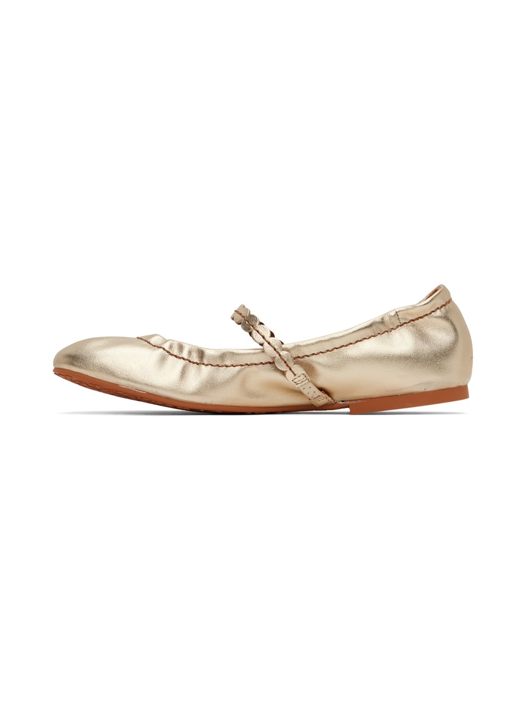 Gold Kaddy Ballerina Flats - 3