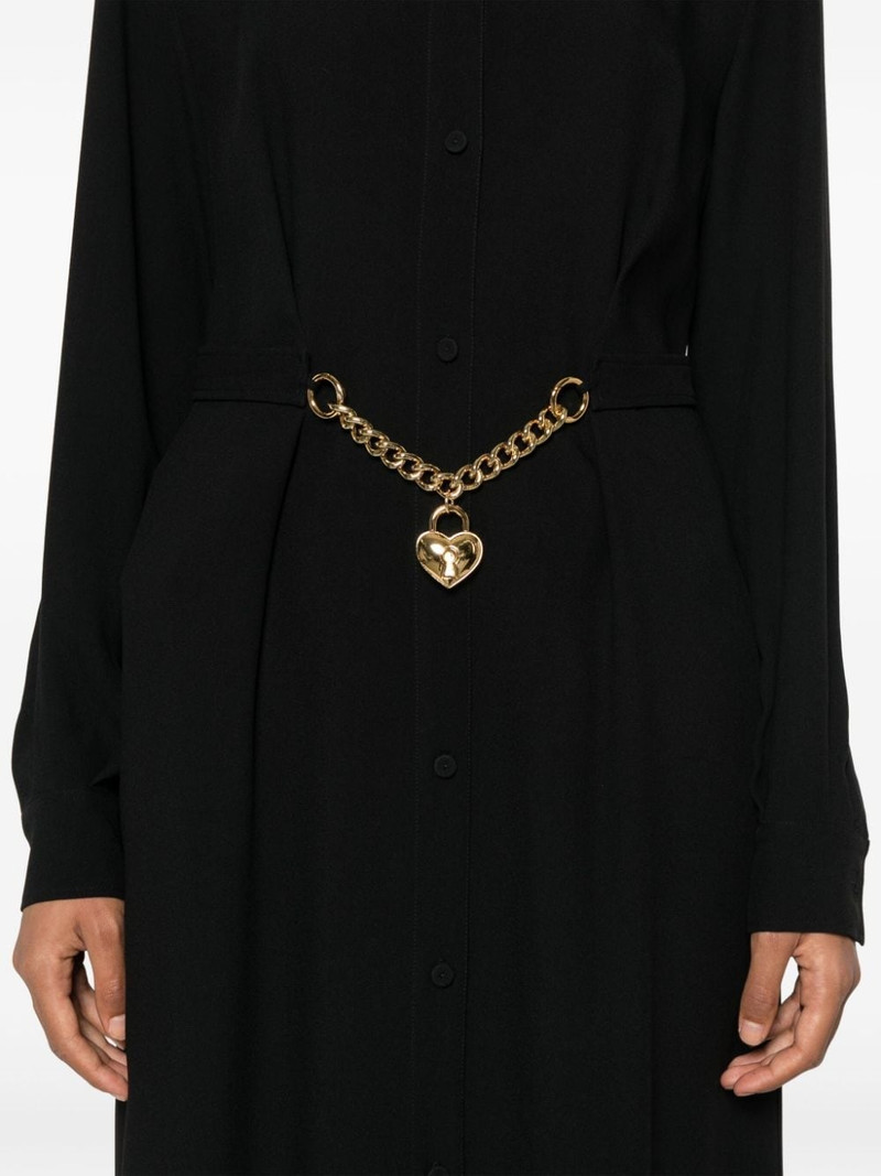 heart-padlock belted shirtdress 5