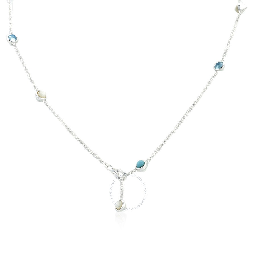 Gucci GG Marmont Mother of Pearl & Topaz Double G Pendant Necklace - 3