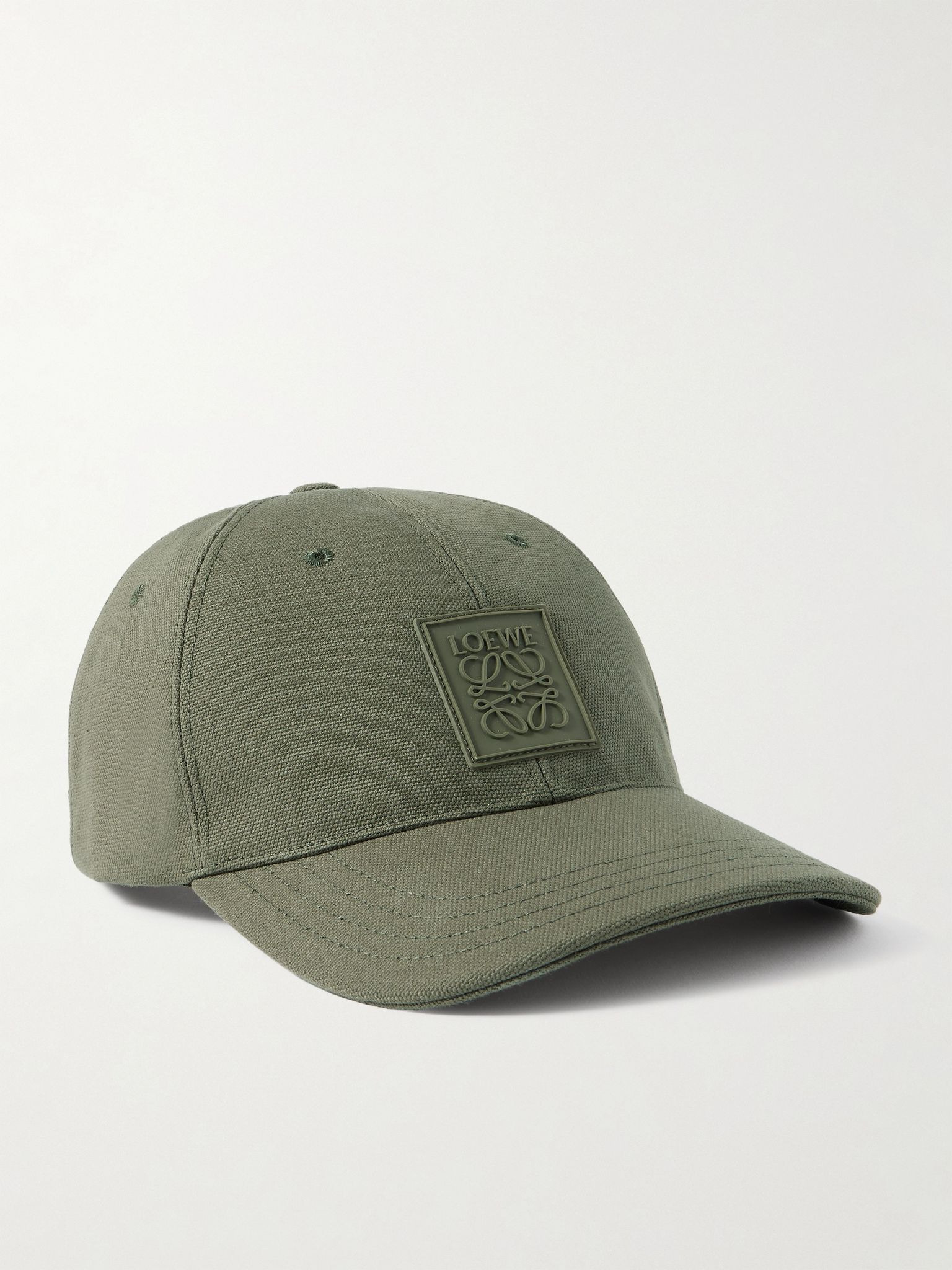 Logo-Appliquéd Cotton-Canvas Baseball Cap Green - 1