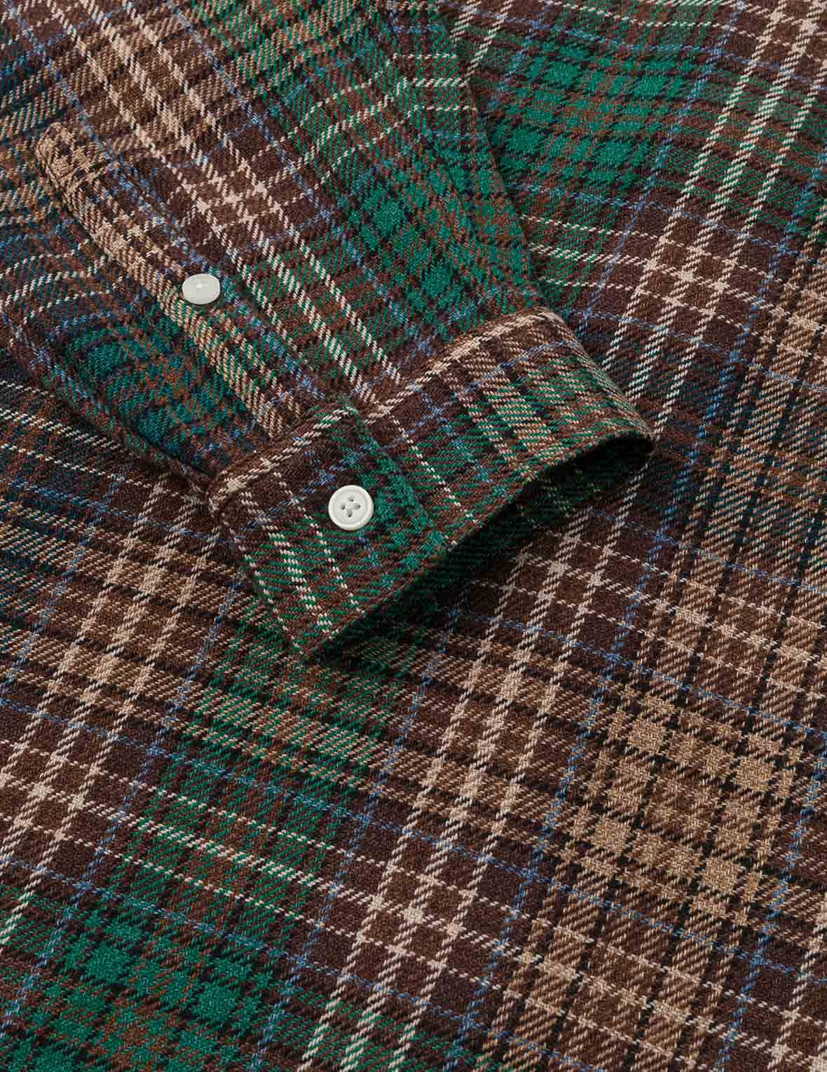 Seagull Print Regular Fit Flannel Check Shirt - 10