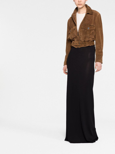 SAINT LAURENT asymmetric-hem maxi skirt outlook