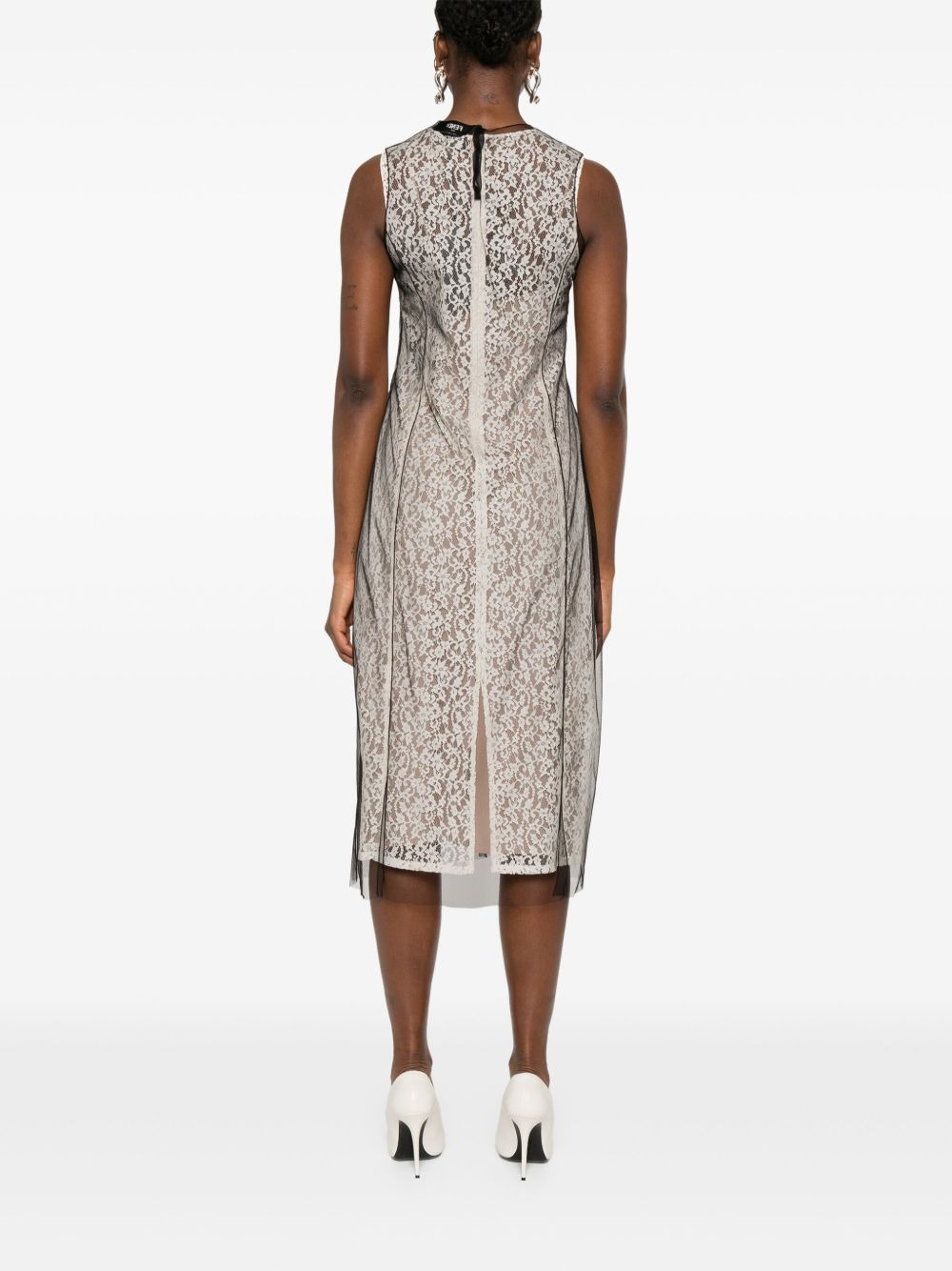 Fendi Women Lace Midi Deess - 4