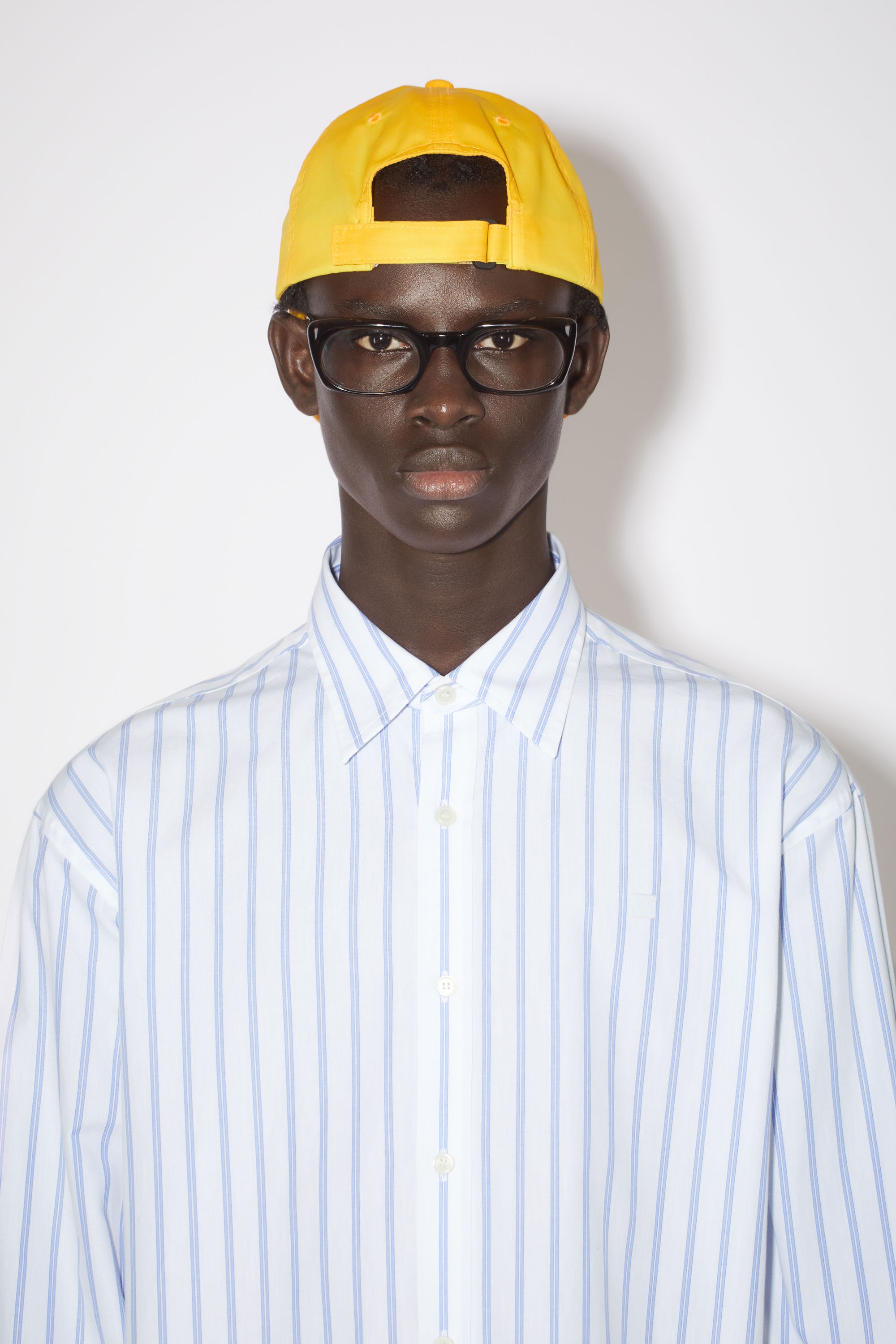 Stripe button-up shirt - White/dusty blue - 5