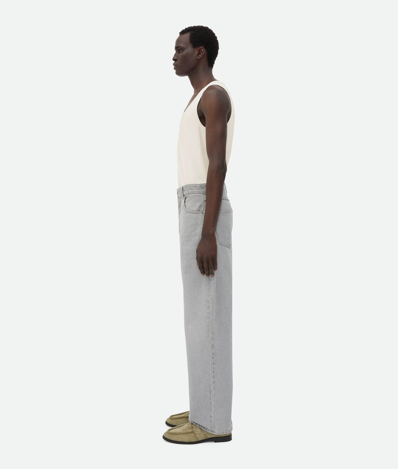 Bottega Veneta Light Grey Washed Wide Leg Denim outlook