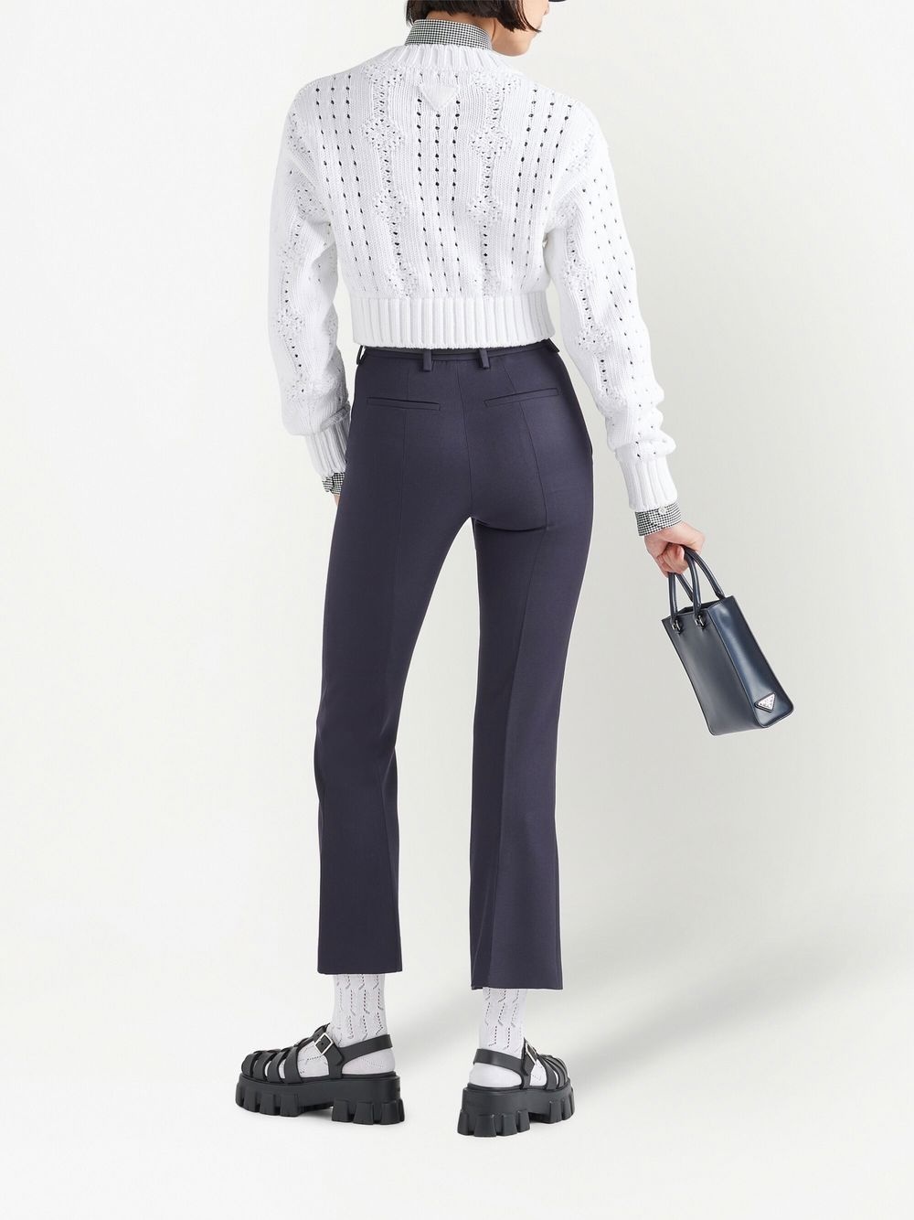 Gabardine wool trousers - 4