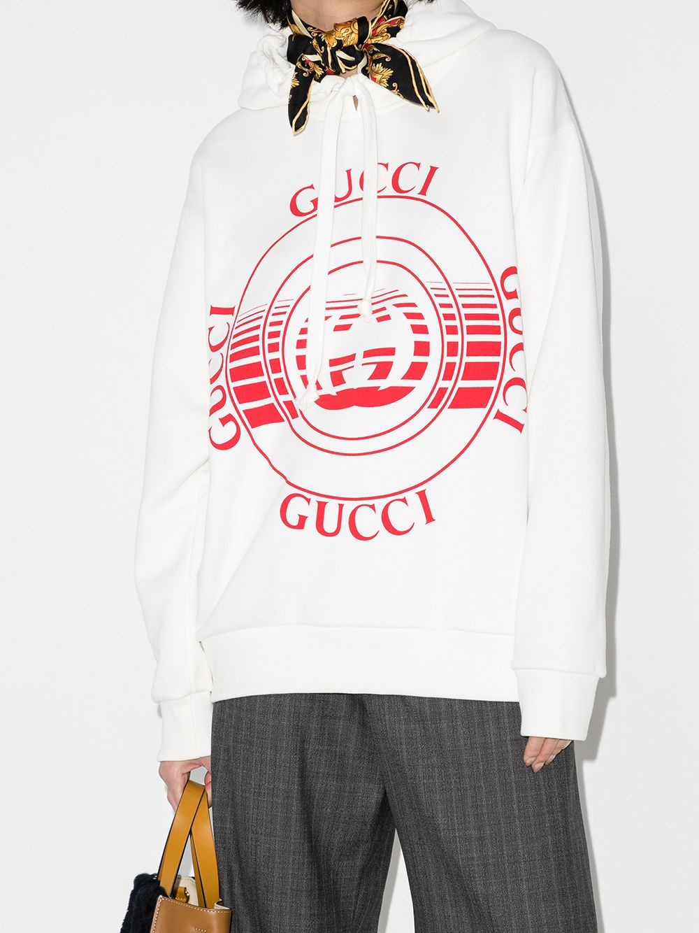 logo-print drop-shoulder hoodie - 2