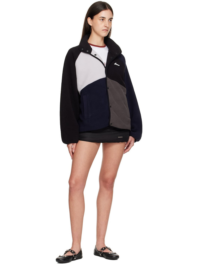 We11done Black Colorblock Fleece Jacket outlook