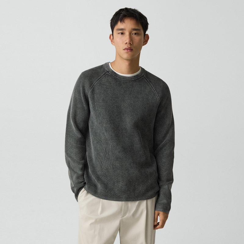 Washed Crewneck Sweater in Cotton 2