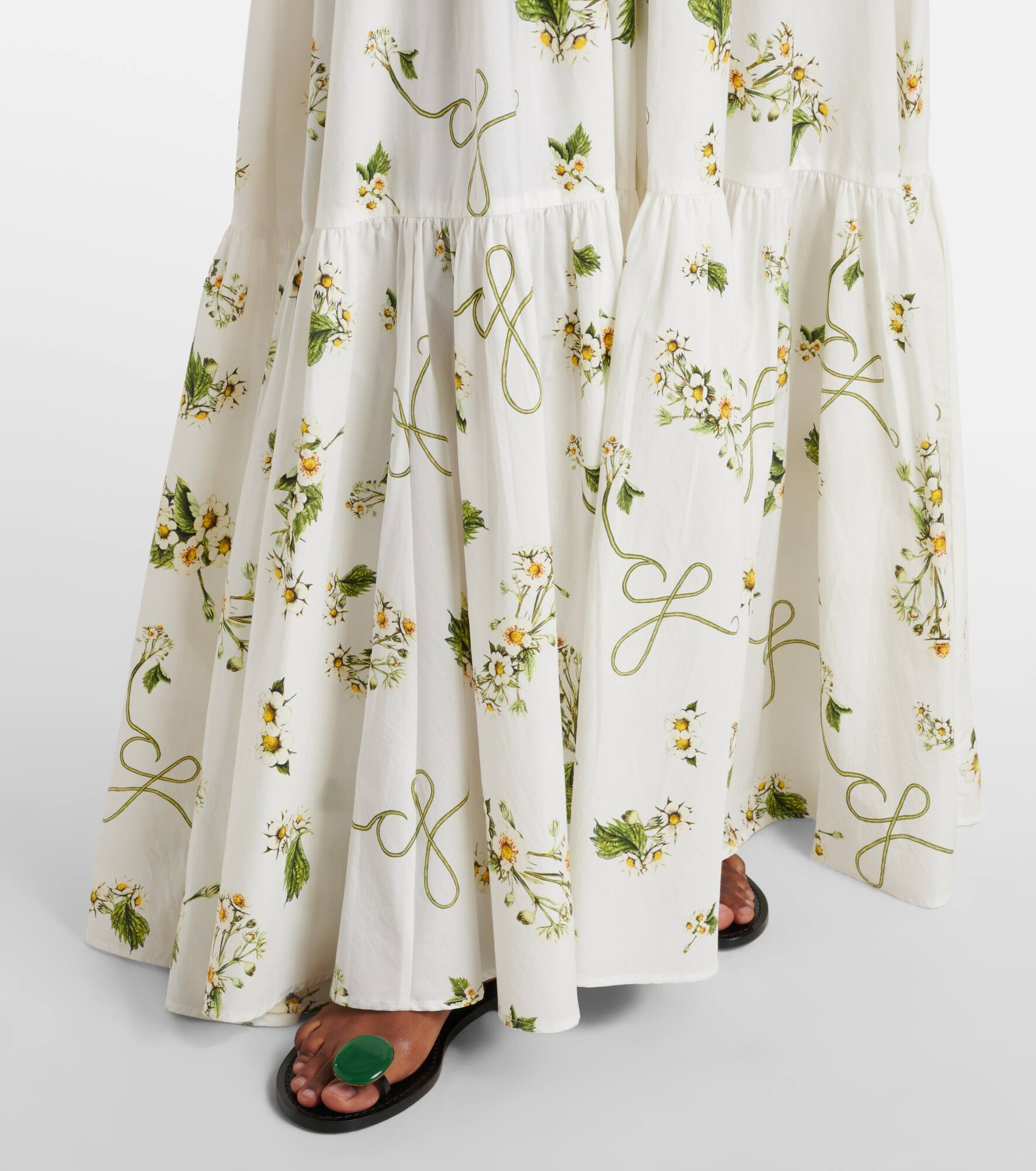 Embellished cotton maxi dress - 7