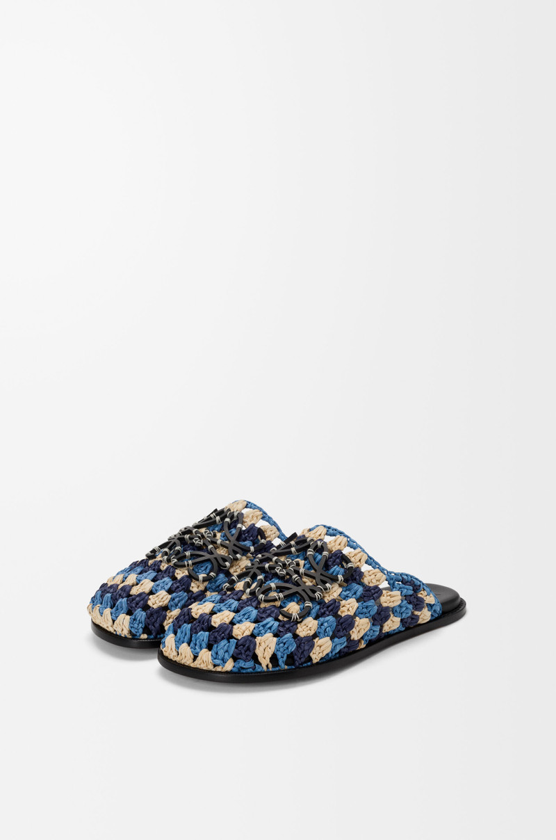 Flex mule in raffia and calfskin 3