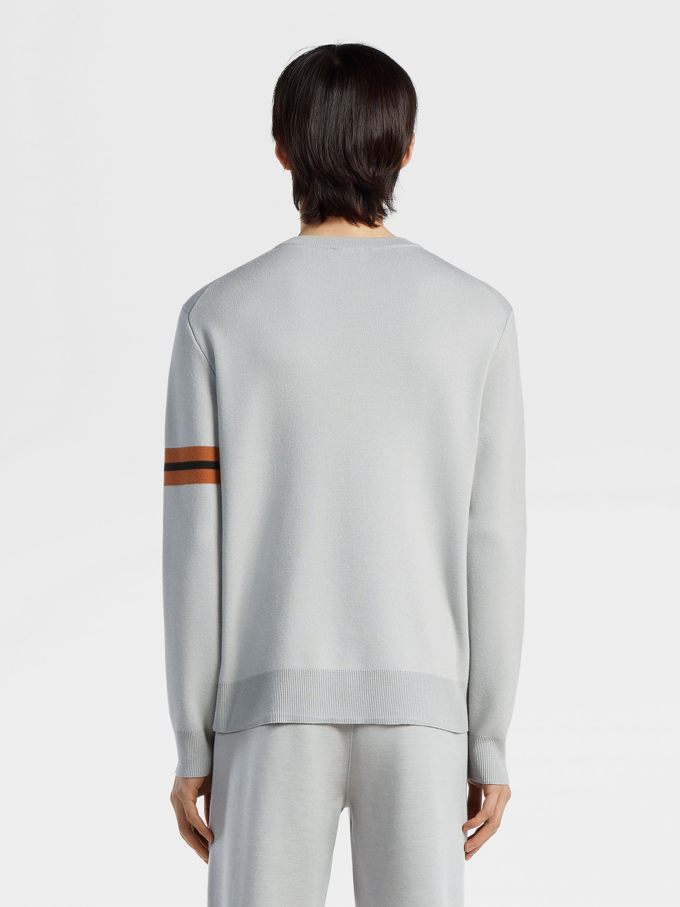 LIGHT GREY HIGH PERFORMANCE™ WOOL CREWNECK - 3