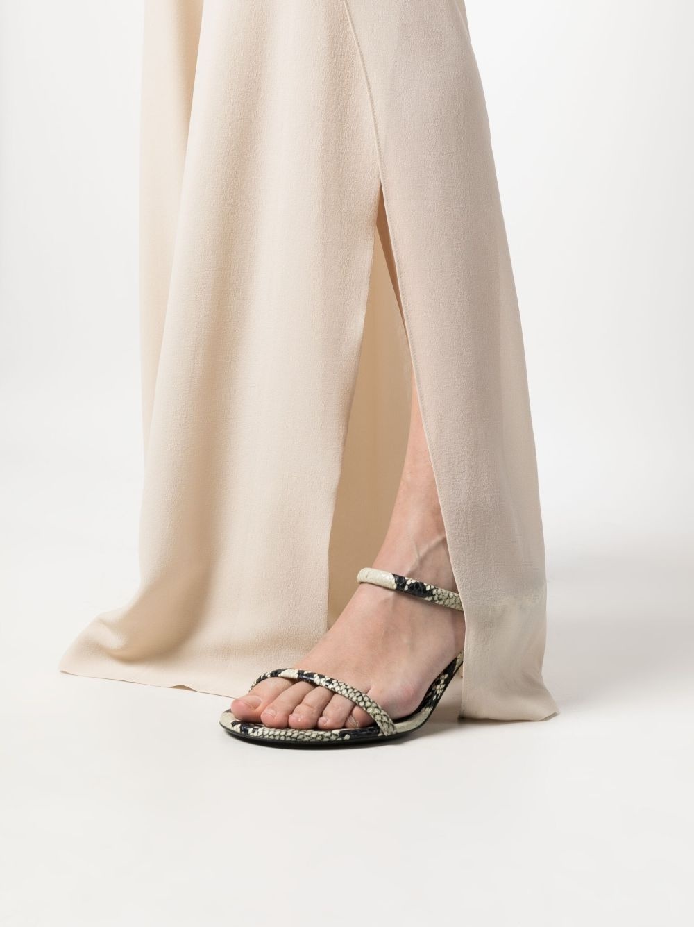 side-slit layered silk trousers - 5