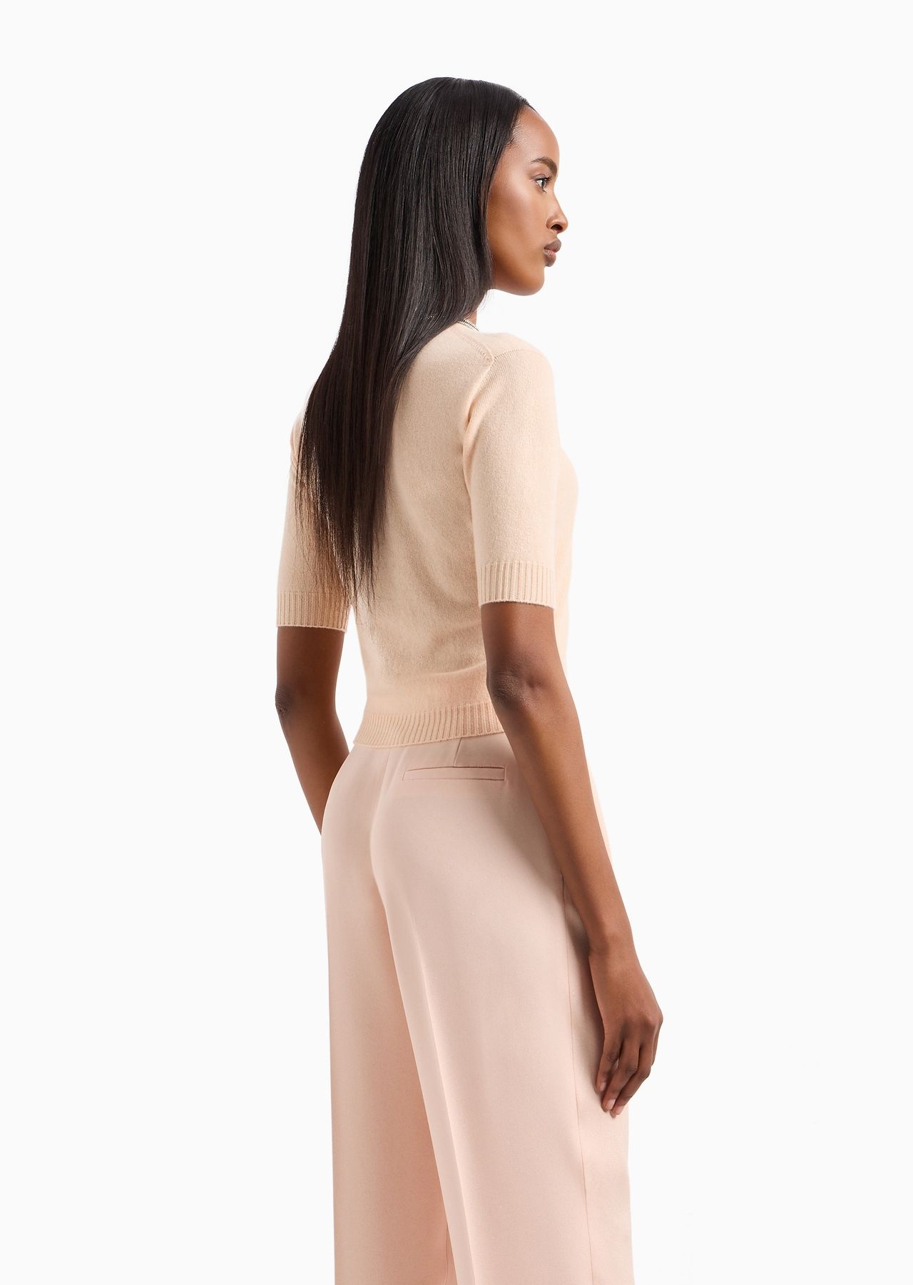 Cashmere cropped crew-neck jumper - 3