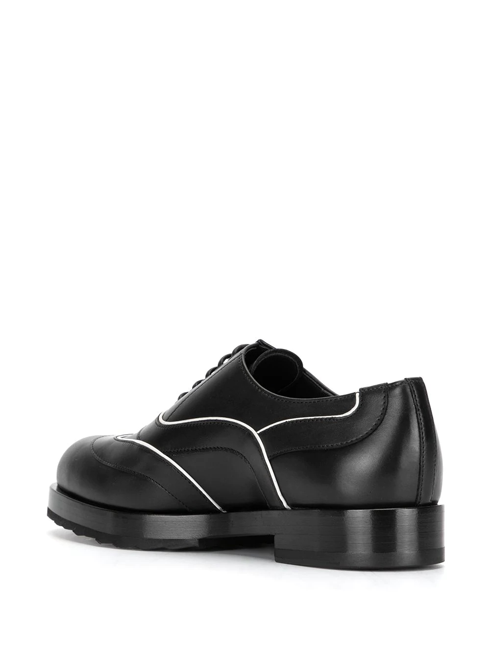 contrast piping lace-up shoes - 3