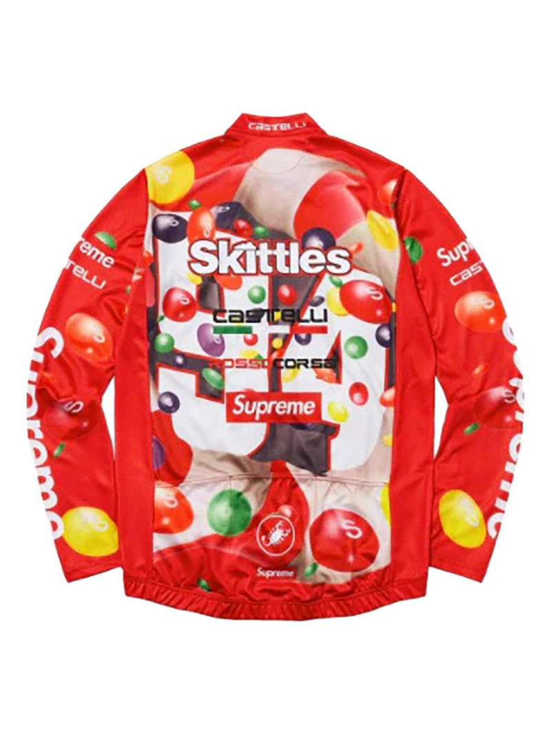 Supreme x Skittles x Castelli long-sleeve cycling jersey outlook