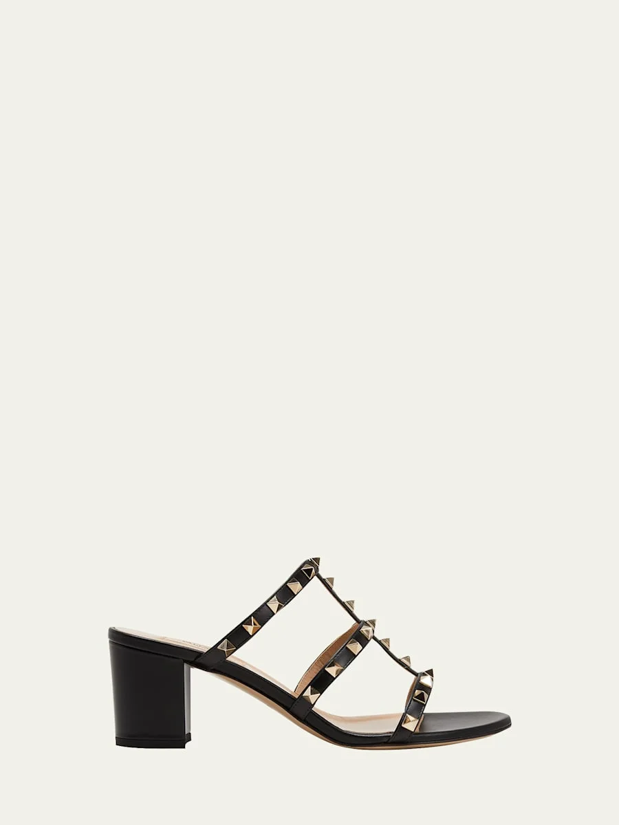 Rockstud Caged 60mm Slide Sandals - 1