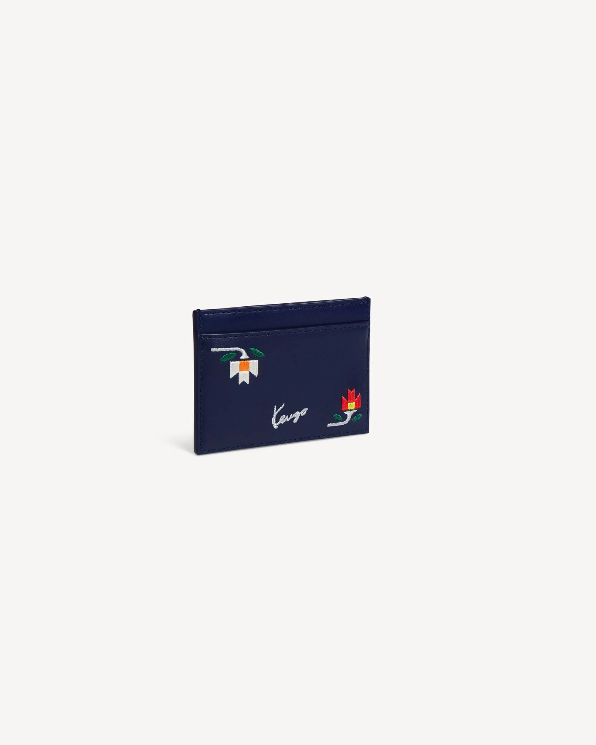 'KENZO Ikat Flower' card holder in leather - 1