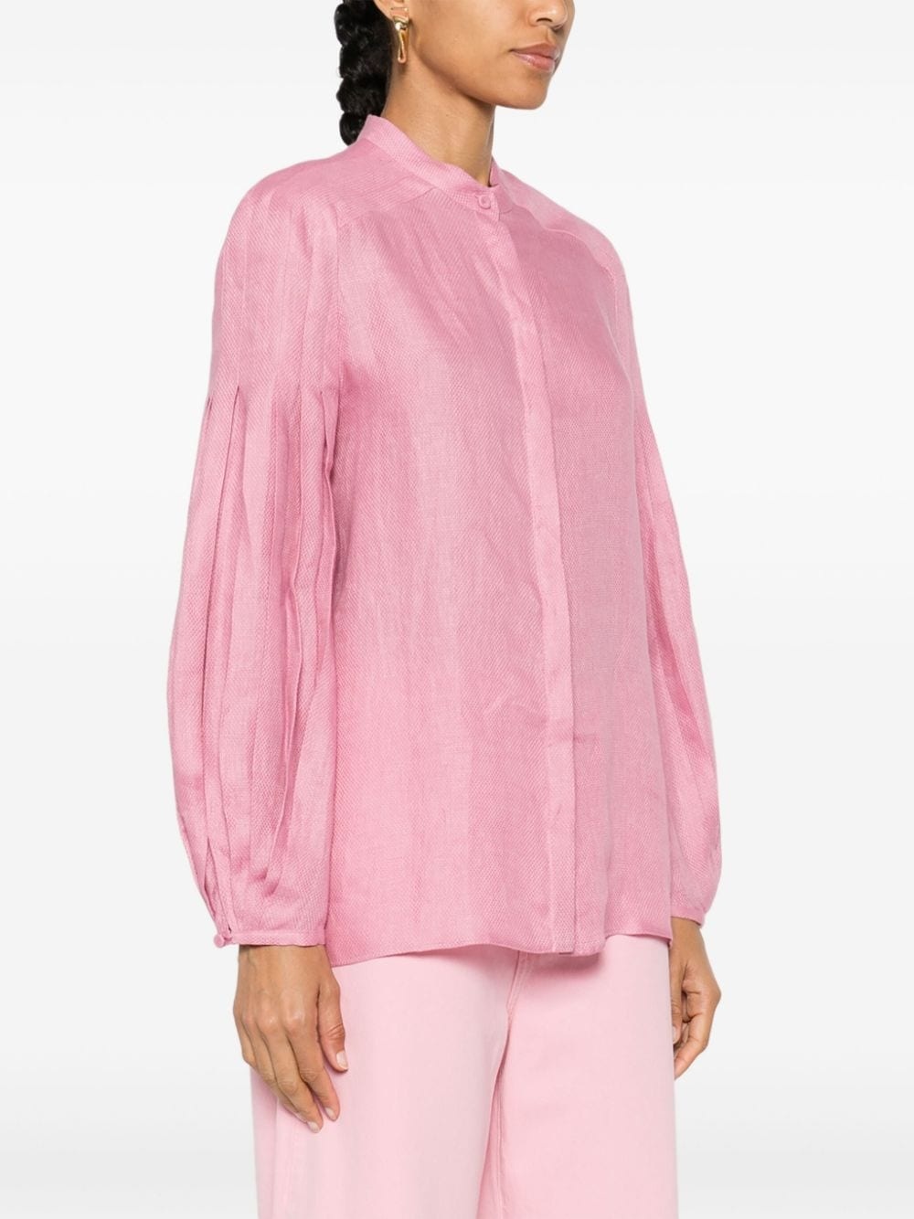 Laetitia linen pleated blouse - 3
