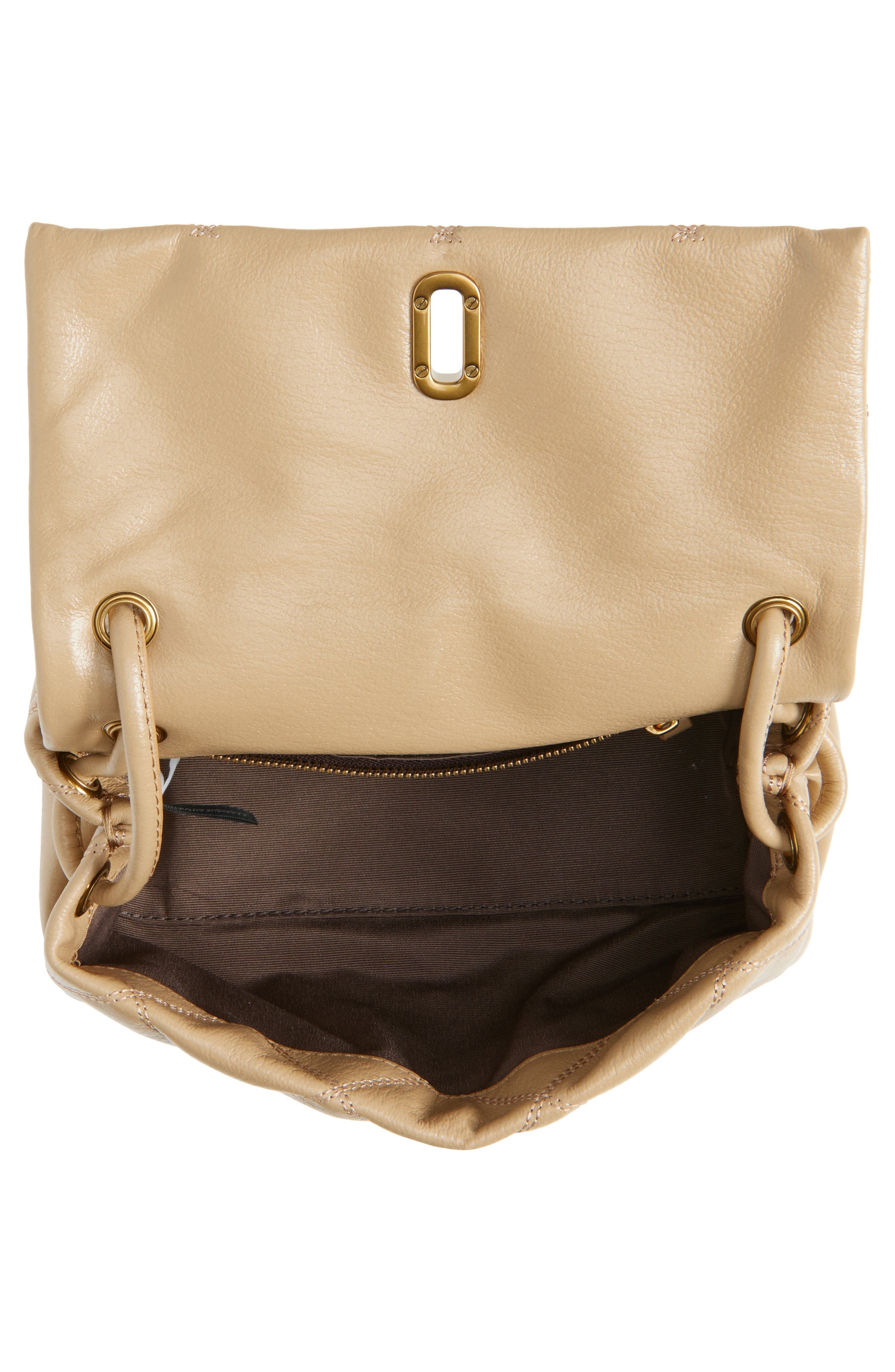 Marc Jacobs The Mini Dual Chain Diamond Quilted Leather Shoulder Bag in Camel at Nordstrom - 4