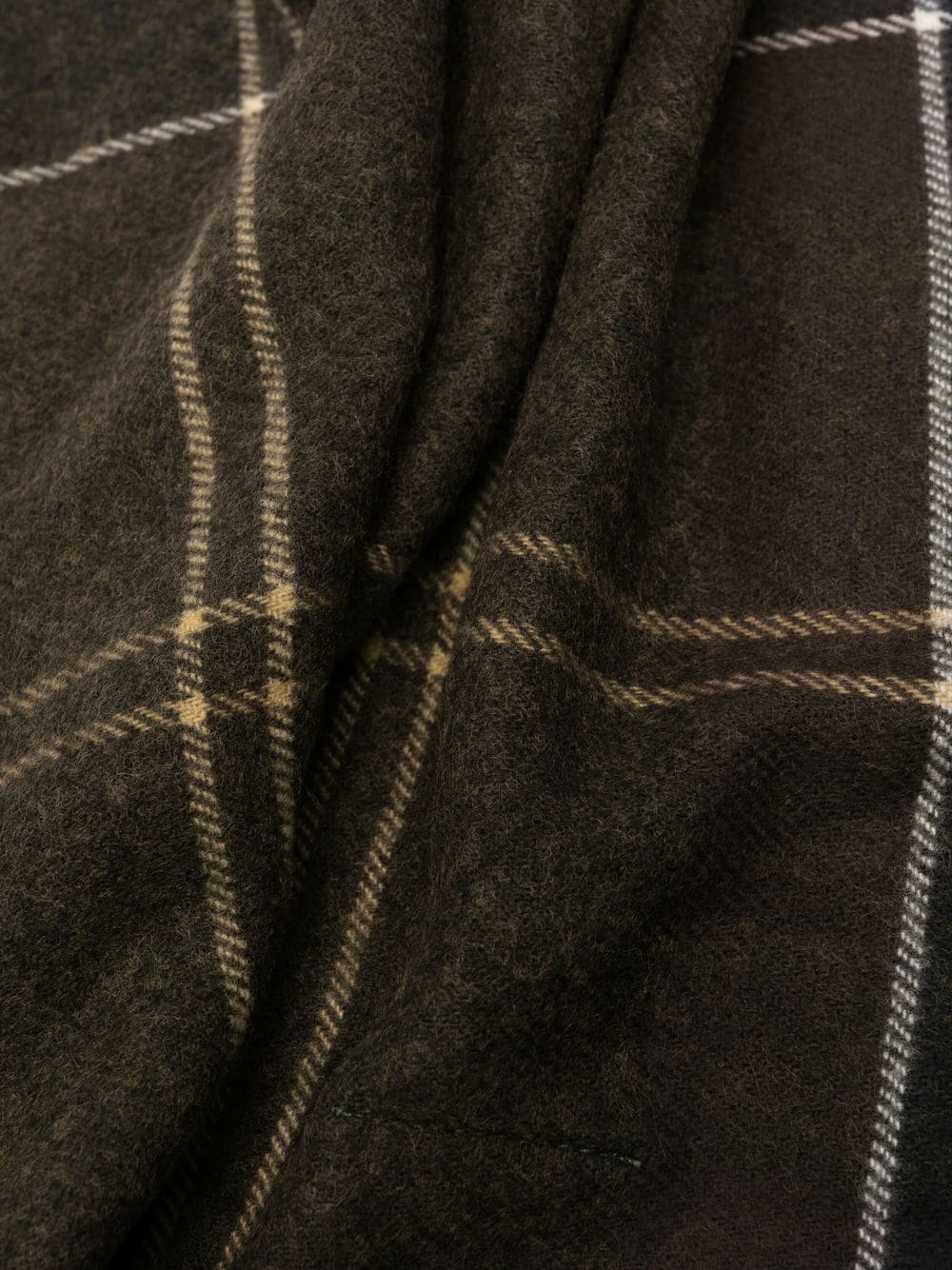 check-print frayed-edge scarf - 2