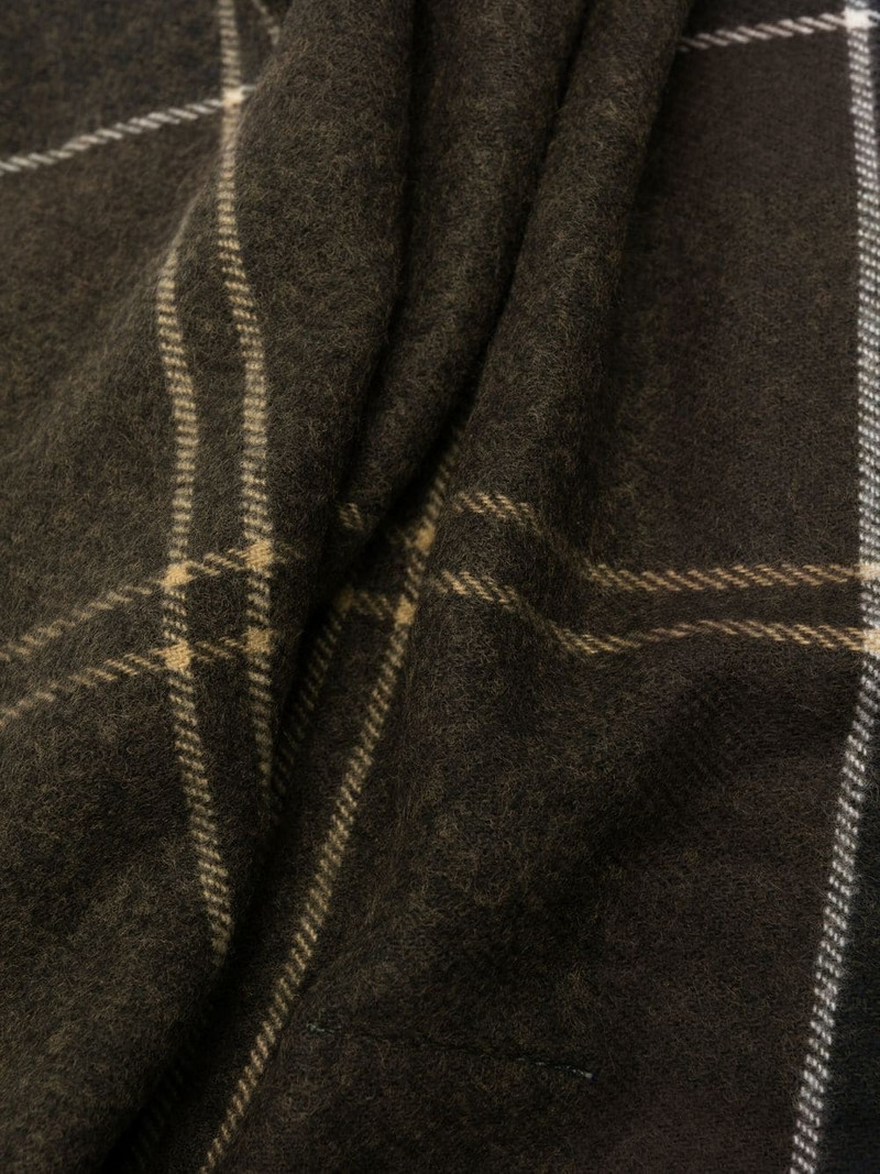 Barbour check-print frayed-edge scarf outlook