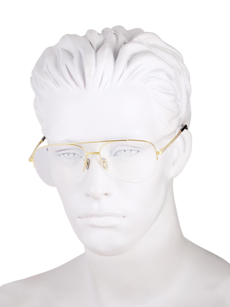 Men's 58MM Aviator Sunglasses - Gold Transparent 4