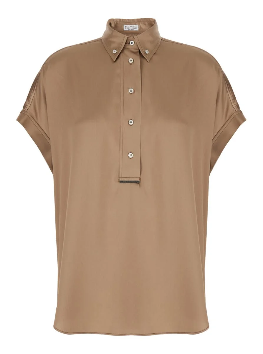 Brunello Cucinelli Silk Satin Shirt - 1