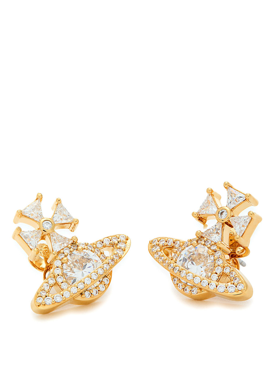 Vivienne Westwood Mila Pavé Stud Earrings - 3