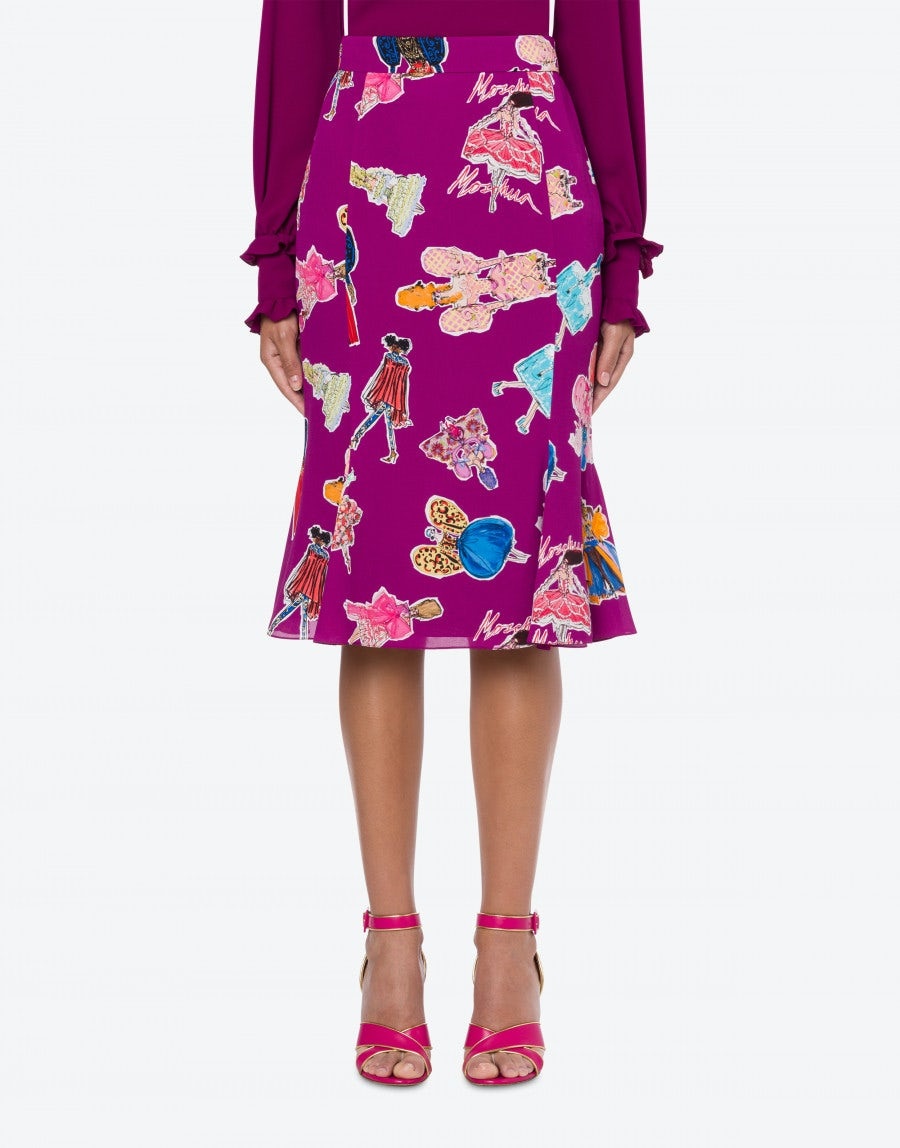 FASHION SKETCHES GEORGETTE SKIRT - 2