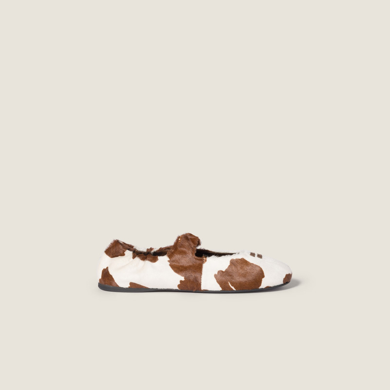 Ruches printed leather ballerinas 2