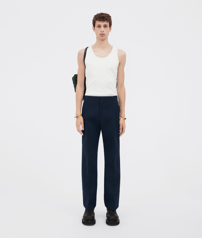 curved shape double wool trousers 4