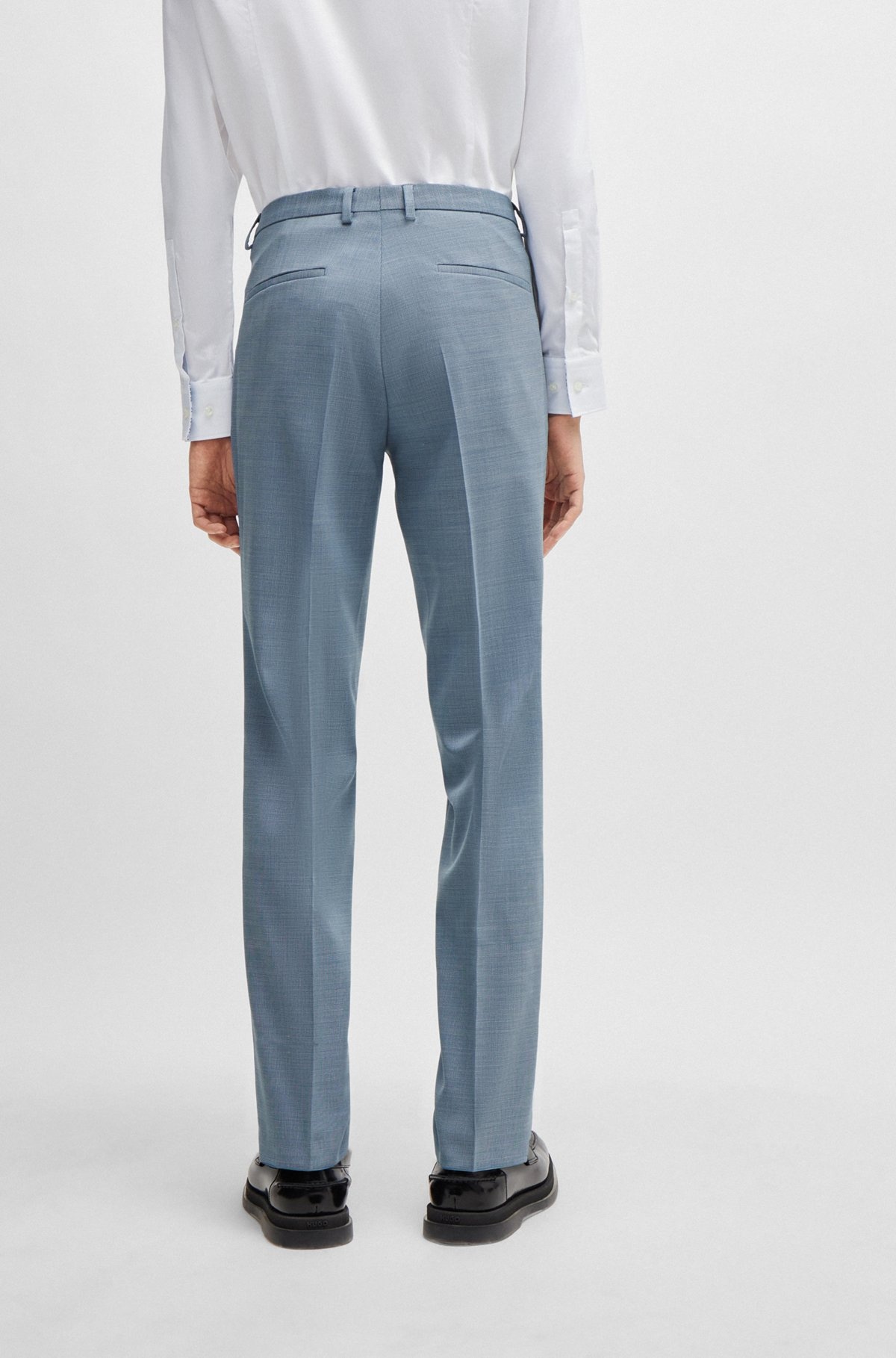 EXTRA-SLIM-FIT TROUSERS IN PATTERNED PERFORMANCE-STRETCH CLOTH - 4