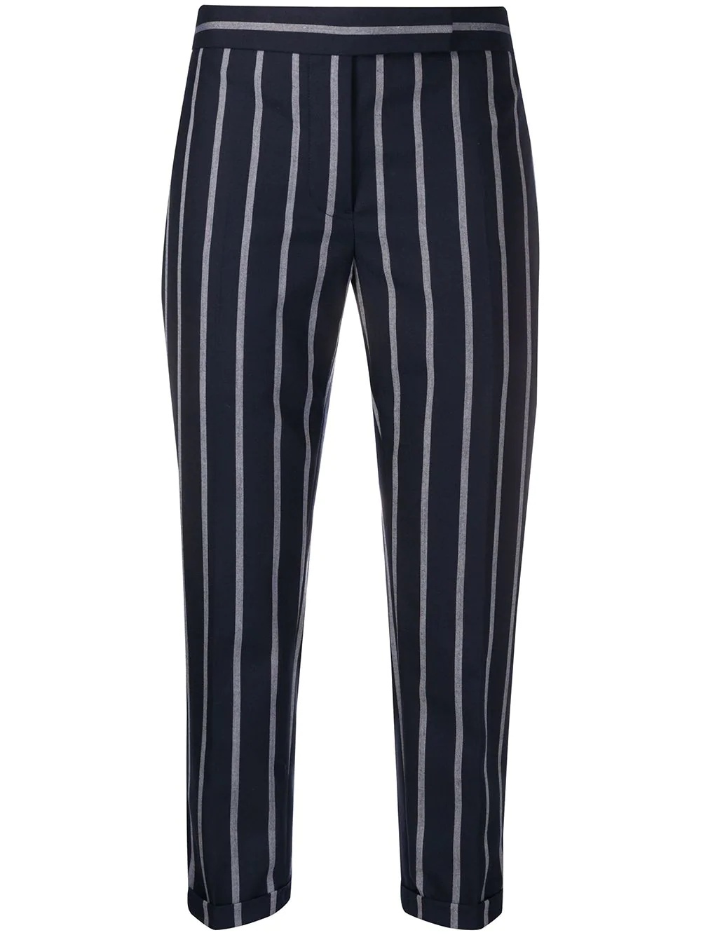 striped slim-fit trousers - 1