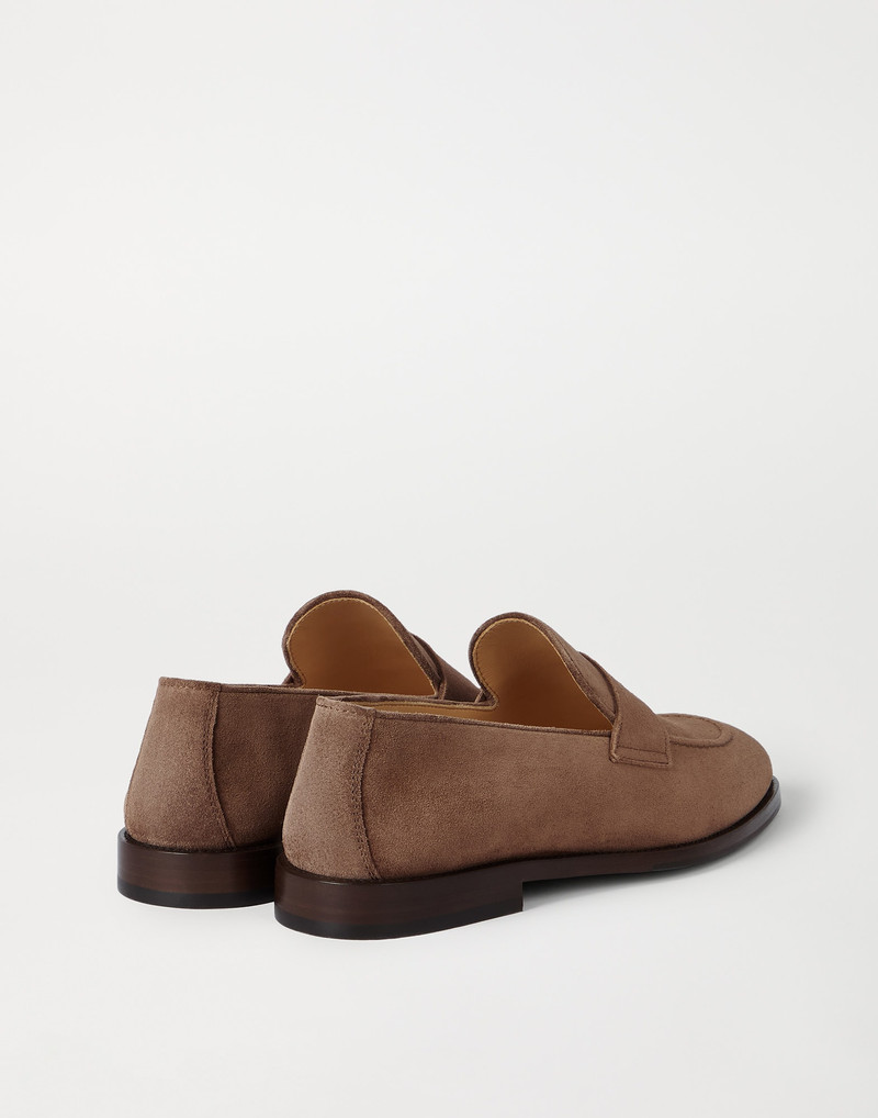 Brunello Cucinelli Suede penny loafers outlook