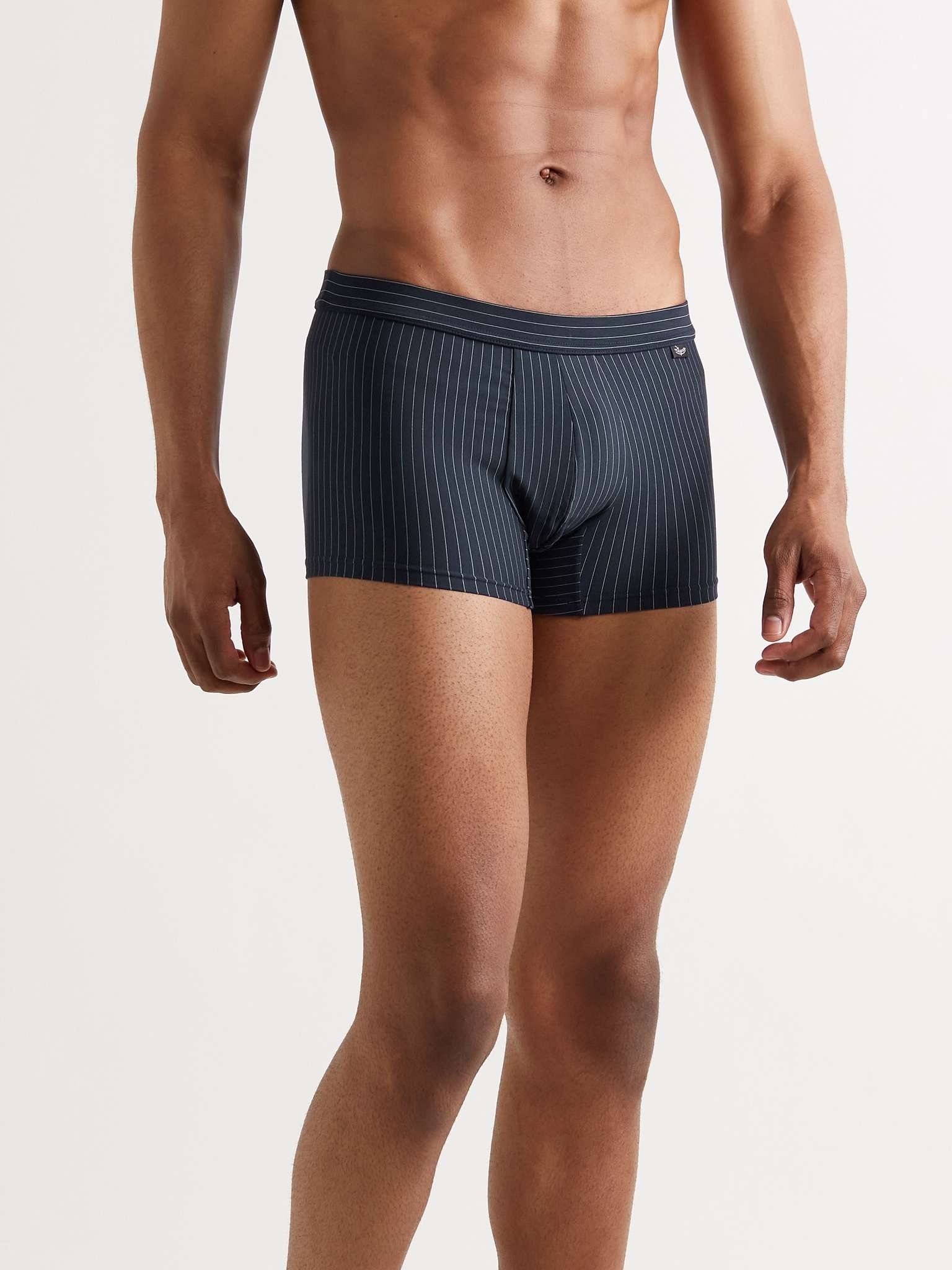 Pinstriped Stretch Micro Modal Boxer Briefs - 2