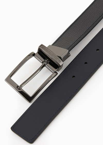 EMPORIO ARMANI Palmellato-leather printed reversible belt outlook