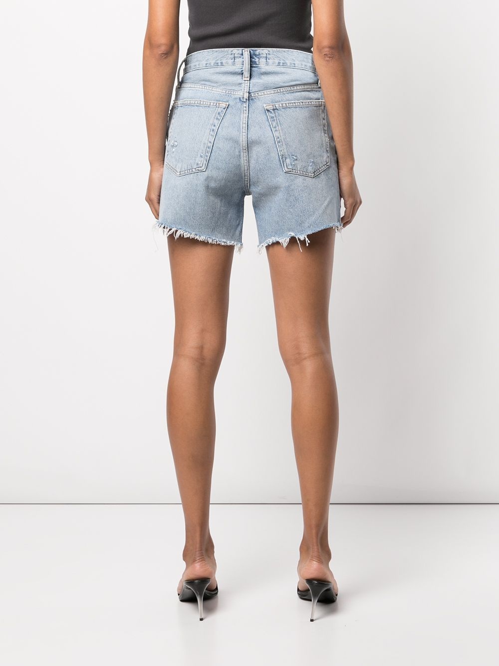 Riley distressed-finish jean shorts - 4