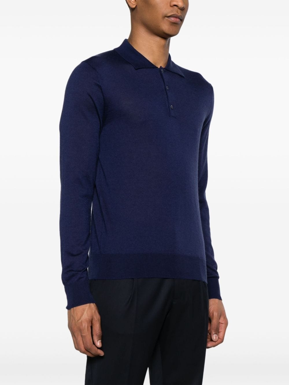 fine-knit polo shirt - 3