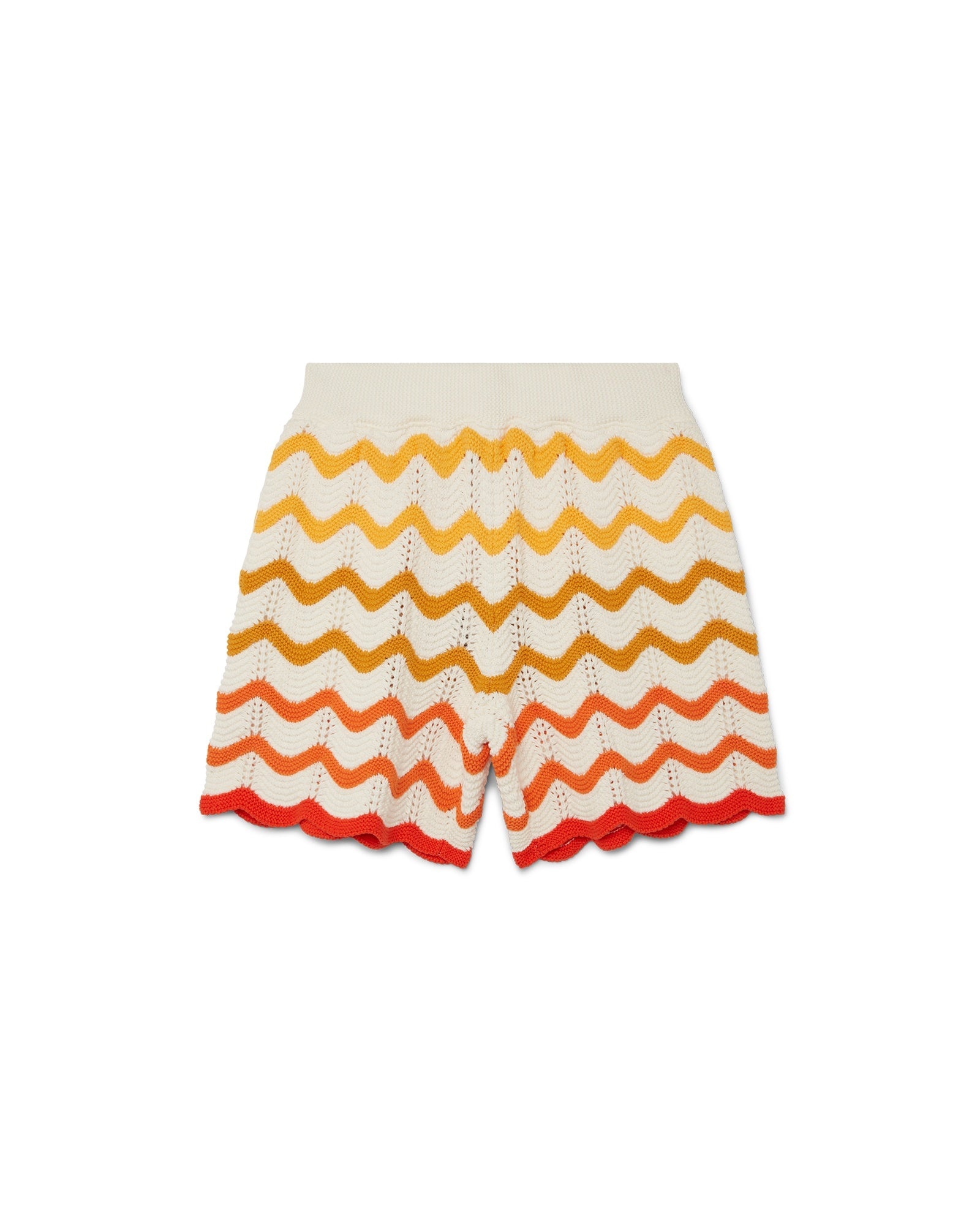 Orange Gradient Crochet Shorts - 1