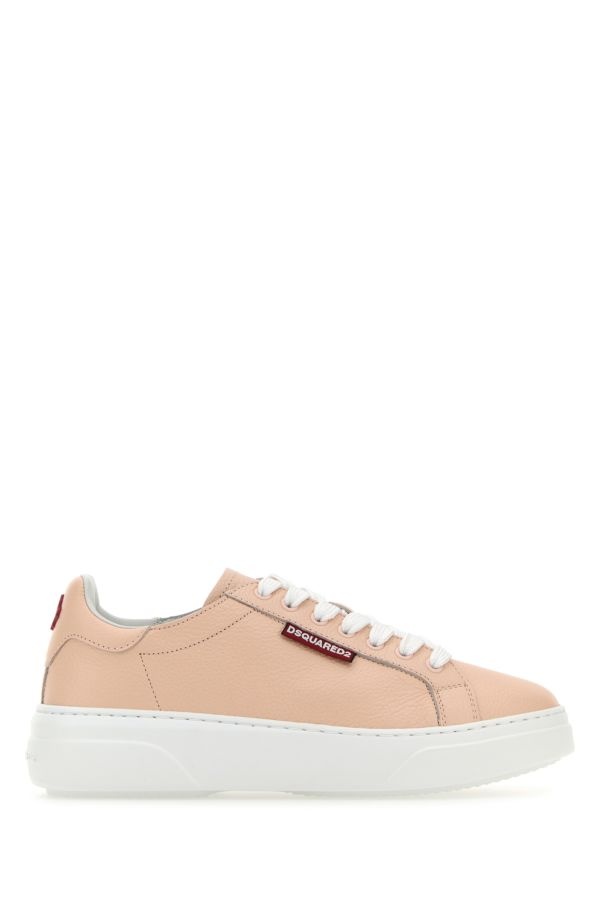 Dsquared Woman Light Pink Leather Bumper Sneakers - 1