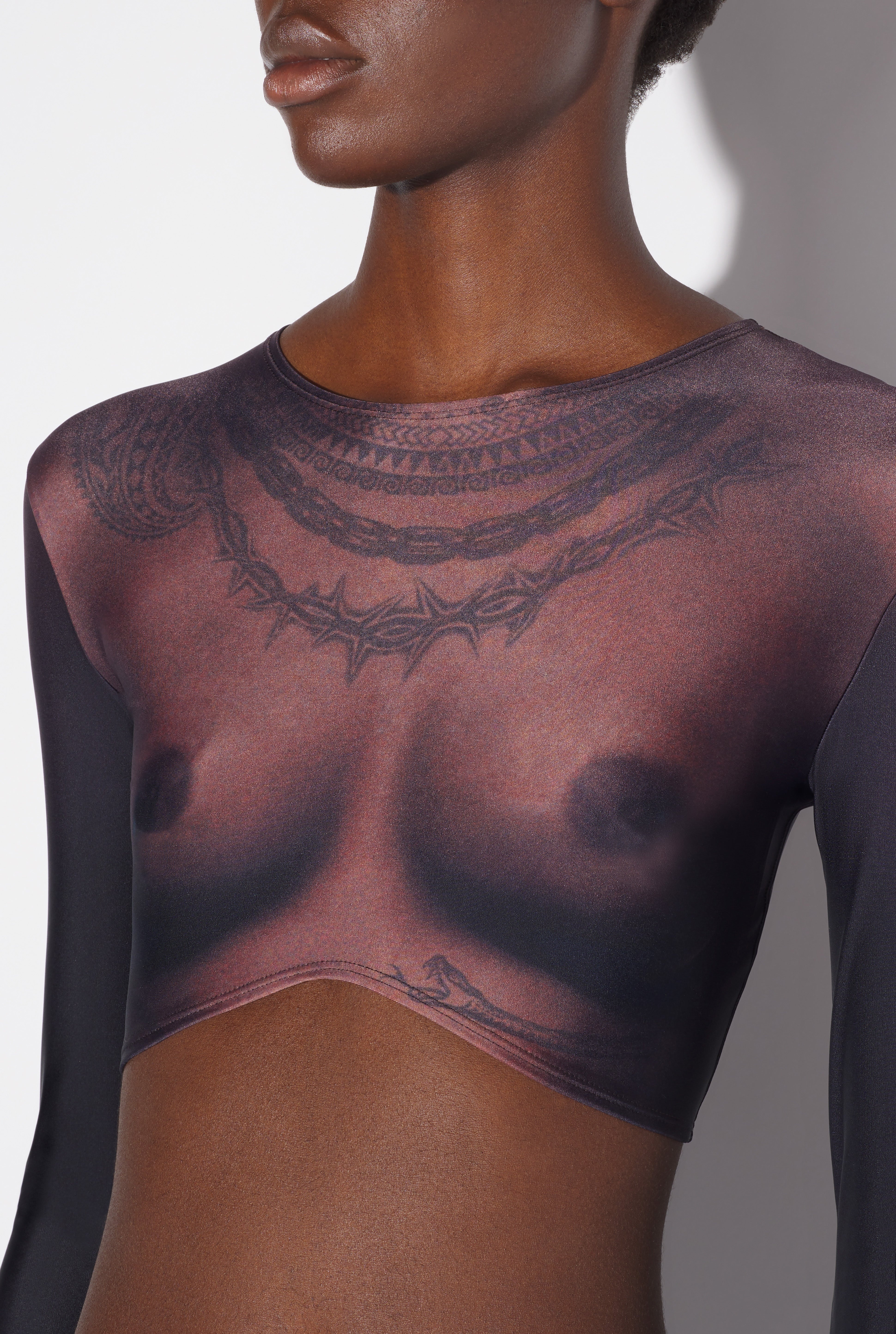 THE EBONY BODY TATTOO CROP TOP - 4