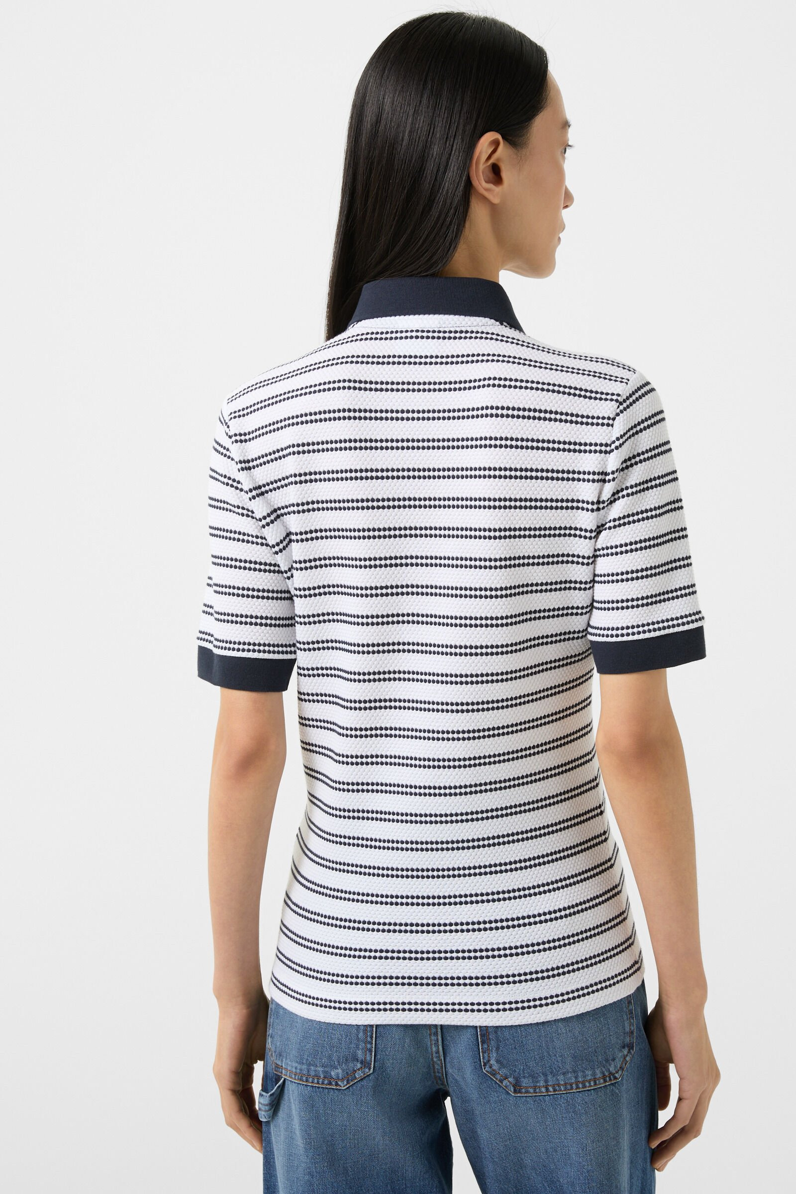 Wendy Polo shirt in Navy blue/White - 3