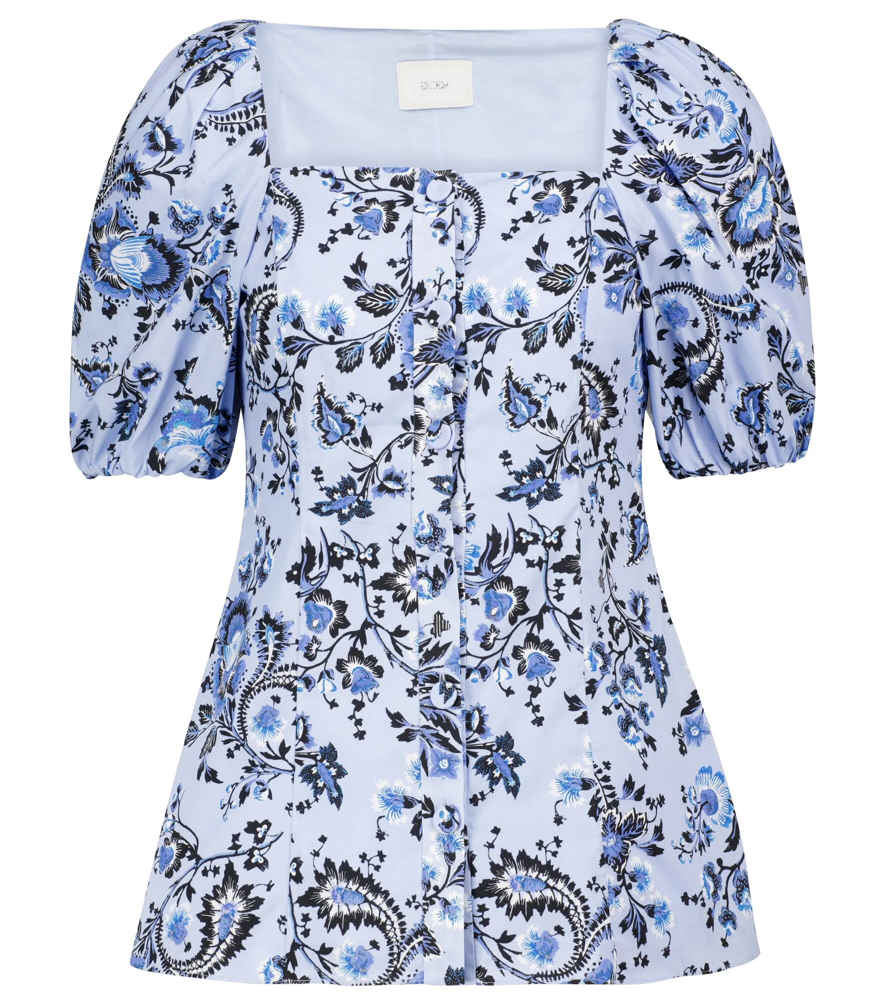 Inez floral cotton poplin top - 1