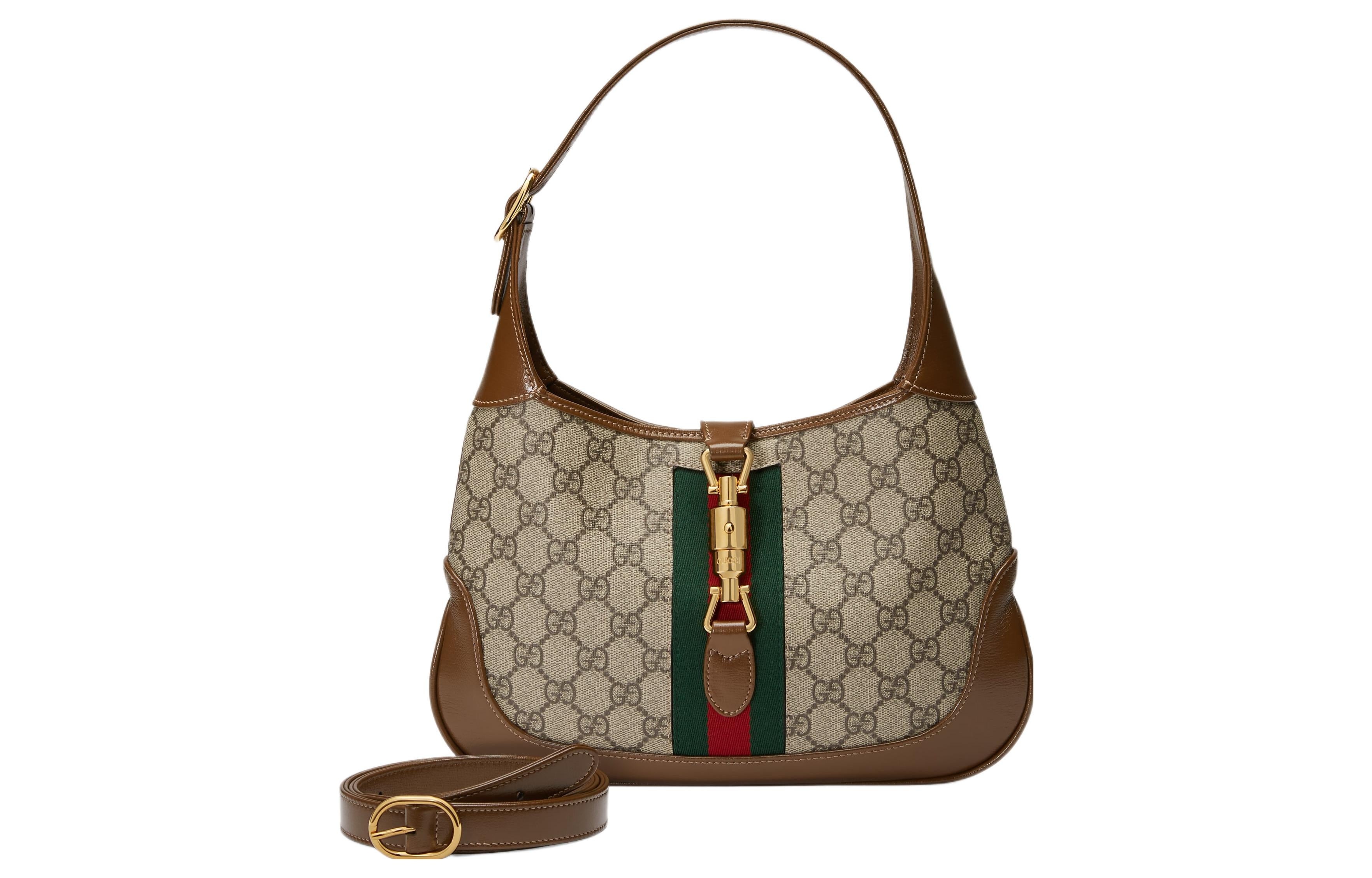 (WMNS) Gucci Jackie 1961 SeriesSingle Shoulder Bag Small Red/ Green Stripes Tape 636706-HUHHG-8565 - 5
